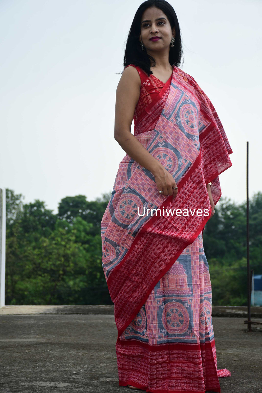 Konark Chakra Sambalpuri Cotton Saree 